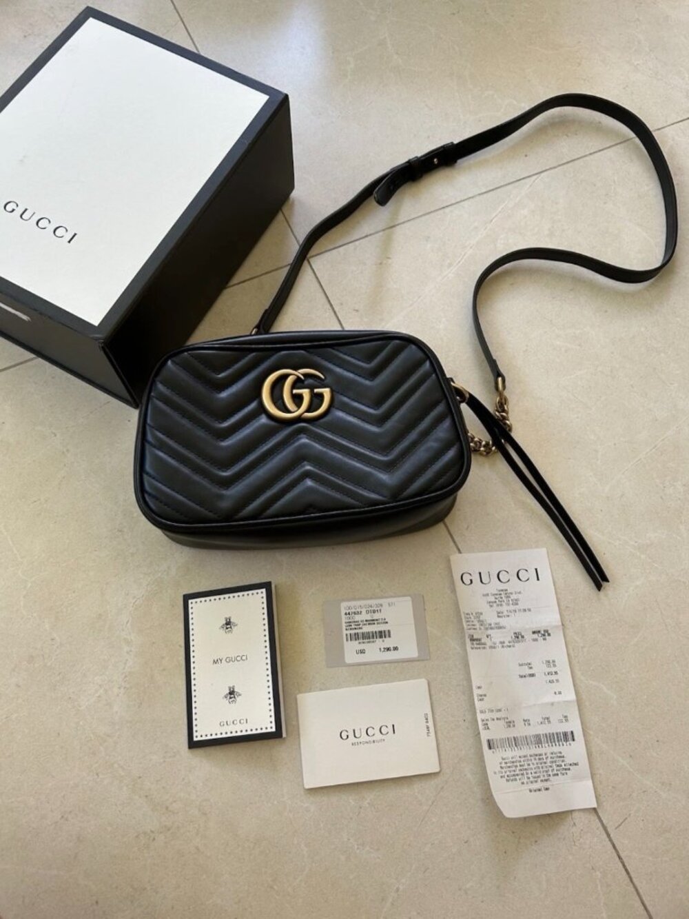 Gucci GG Marmont Small Matelasse Camera Bag Excellent Condition